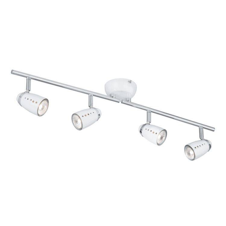 Searchlight Pluto 4 Light Adjustable Bar Spotlight White - Comet Lighting