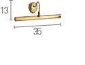 Searchlight Polished Brass 2 Light Picture Adjustable Joint - Comet Lighting