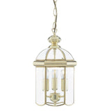 Searchlight Polished Brass 3 Light Lantern Glass Shade - Comet Lighting