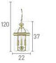 Searchlight Polished Brass 3 Light Lantern Glass Shade - Comet Lighting