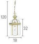 Searchlight Polished Brass Lantern Domed Glass Shade - Comet Lighting