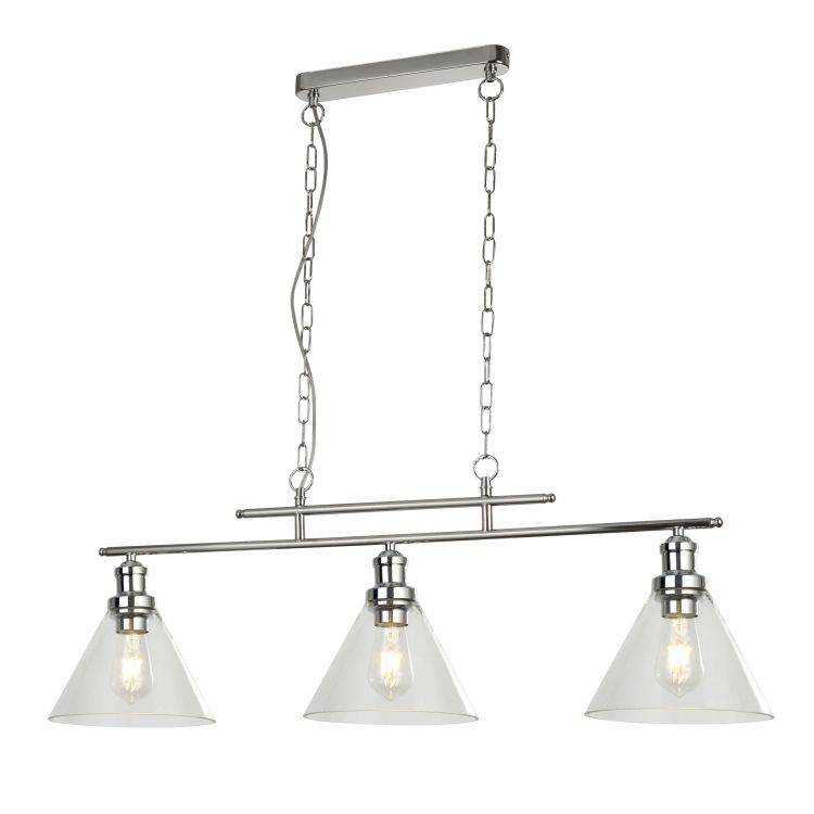 Searchlight Pyramid 3-Light Pendant Ceiling Light - Comet Lighting