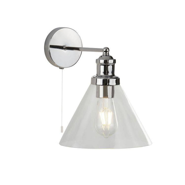 Searchlight Pyramid Wall Light - Cc| Clear Glass Shade - Comet Lighting