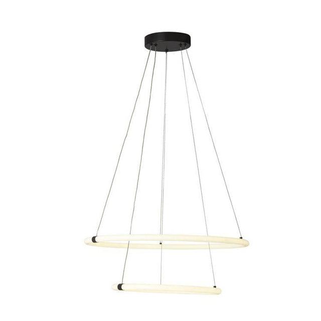 Searchlight Revolve LED 2Lt Ring Ceiling Pendant - Opal Tubes - Comet Lighting