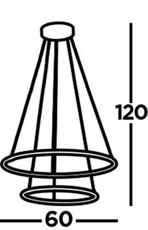 Searchlight Revolve LED 2Lt Ring Ceiling Pendant - Opal Tubes - Comet Lighting