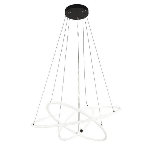 Searchlight Revolve LED 3Lt Ring Ceiling Pendant - Opal Tubes - Comet Lighting