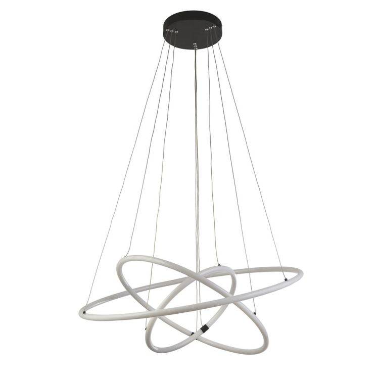 Searchlight Revolve LED 3Lt Ring Ceiling Pendant - Opal Tubes - Comet Lighting