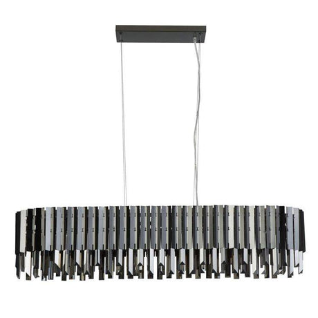 Searchlight Rotunda 8Lt Ceiling Pendant - Chrome & Smoked Crystal - Comet Lighting