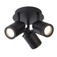Searchlight Samson 3Lt Round Bathroom Spotlight- Black Metal| IP44 - Comet Lighting