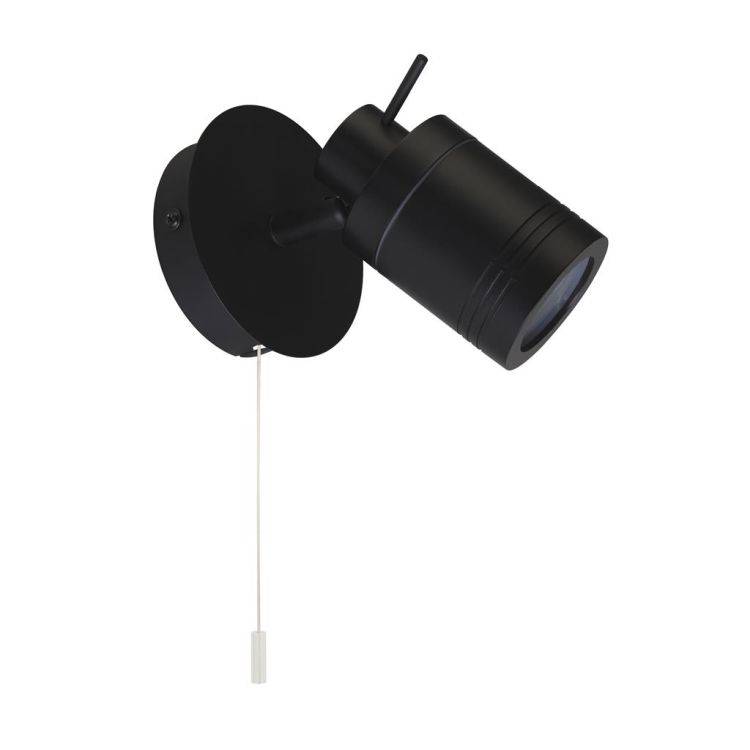 Searchlight Samson Bathroom Spotlight - Black Metal| IP44 - Comet Lighting