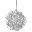 Searchlight Scribble Chrome 6 Light Pendant Diamond Cut Aluminium - Comet Lighting