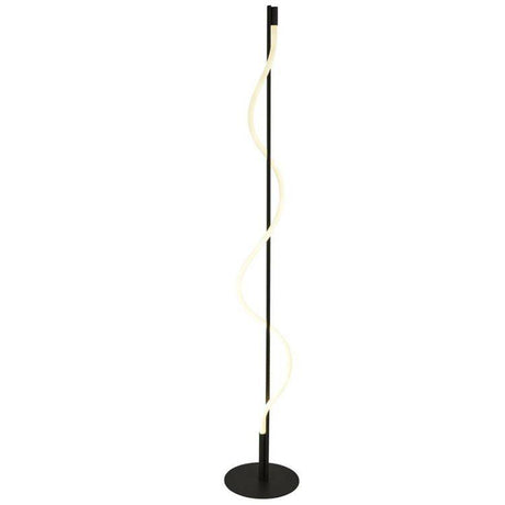 Searchlight Serpent LED Floor Lamp - Black Metal & Acrylic - Comet Lighting