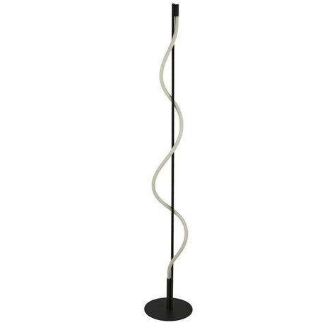 Searchlight Serpent LED Floor Lamp - Black Metal & Acrylic - Comet Lighting