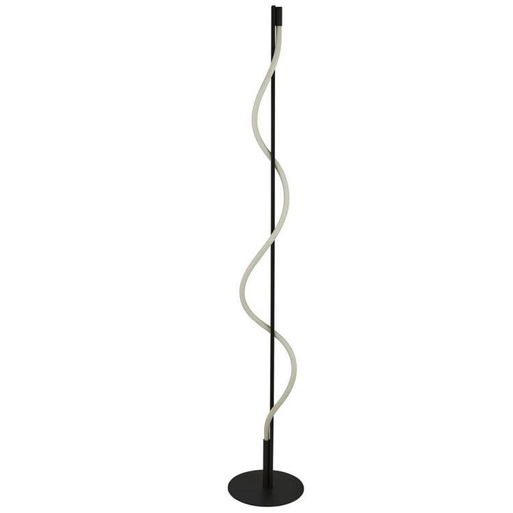 Searchlight Serpent LED Floor Lamp - Black Metal & Acrylic - Comet Lighting