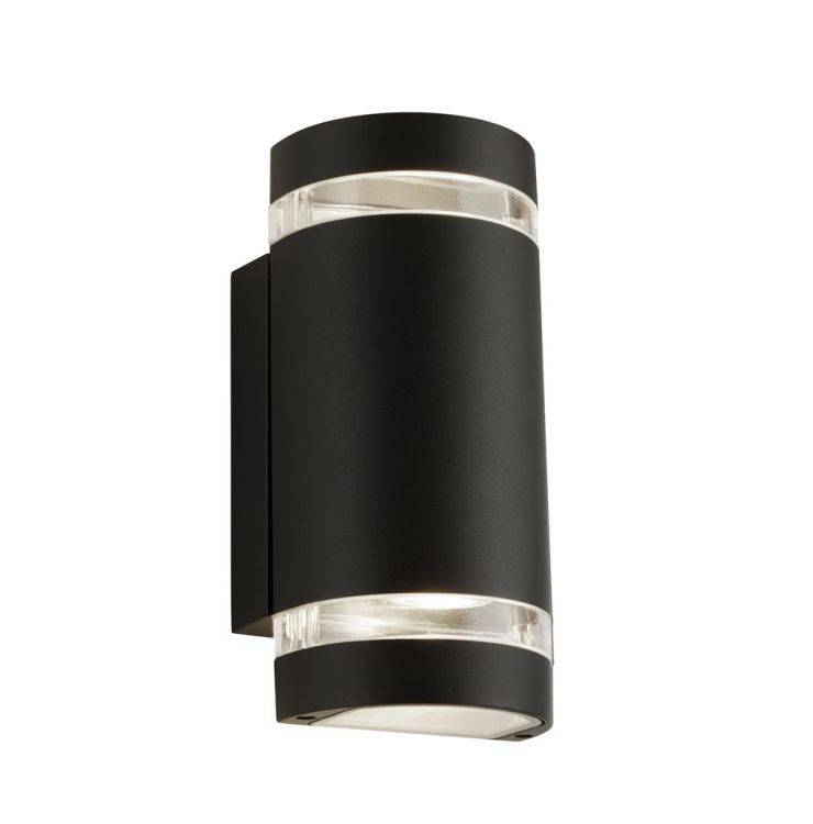 Searchlight Sheffield LED 2Lt Outdoor Light-Black & Clear Diffuser| IP44 - Comet Lighting