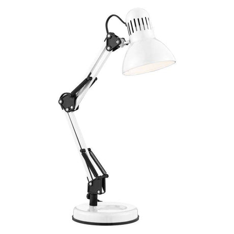 Searchlight Shiny White Hobby Table Lamp - Comet Lighting