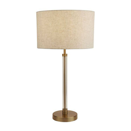 Searchlight Siena Table Lamp| Clear/Bronze| Oatmeal  B - Comet Lighting