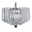 Searchlight Sigma Chrome 4 Light Fitting Crystal - Comet Lighting