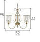 Searchlight Silhouette Brass 3 Light Glass Shades - Comet Lighting