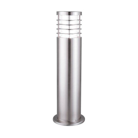 Searchlight Silver Outdoor Bollard Light Polycarbonate Diffuser - Comet Lighting