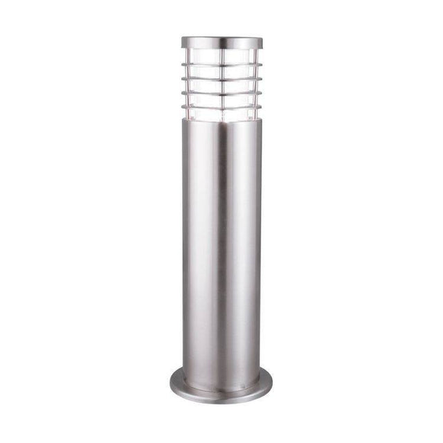 Searchlight Silver Outdoor Bollard Light Polycarbonate Diffuser - Comet Lighting