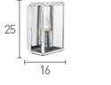 Searchlight Silver Rectangular Outdoor Wall Light - Comet Lighting