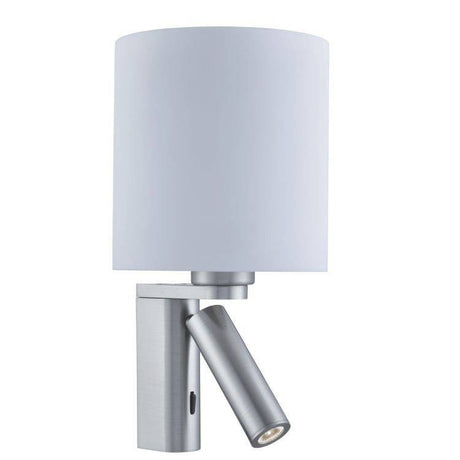 Searchlight Silver Wall Light LED Reading Light - Comet Lighting