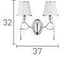 Searchlight Simplicity 2 Light Wall Bracket Glass White Shades - Comet Lighting