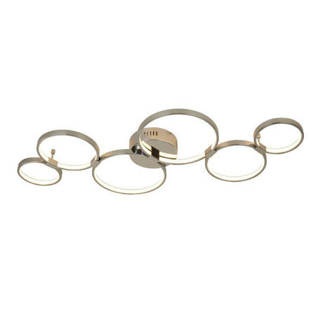 Searchlight Solexa 6Lt LED Ring Flush Ceiling Light - Chrome - Comet Lighting