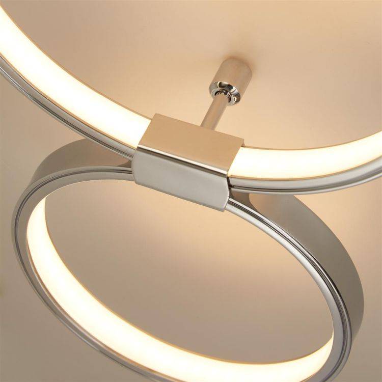 Searchlight Solexa 6Lt LED Ring Flush Ceiling Light - Chrome - Comet Lighting