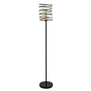 Searchlight Spring Floor Lamp - Black & Gold - Comet Lighting