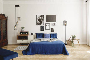 Searchlight Spring Floor Lamp - Black & Gold - Comet Lighting