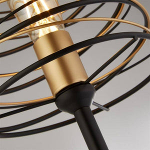 Searchlight Spring Floor Lamp - Black & Gold - Comet Lighting