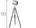 Searchlight Stage Light Black Floor Lamp Chrome Shade - Comet Lighting
