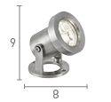 Searchlight Stainless Steel LED Outdoor Spotlight - Comet Lighting