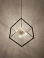 Searchlight Stellar 6Lt Ceiling Pendant- Black Metal & Crystal Glass - Comet Lighting