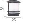 Searchlight Stroud Black Outdoor Post Light Polycarbonate Diffuser - Comet Lighting