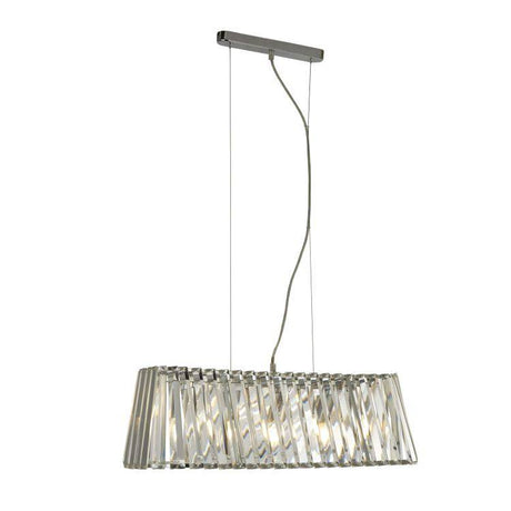 Searchlight Tiara 4Lt Pendant| Chrome With Crystal Glass - Comet Lighting