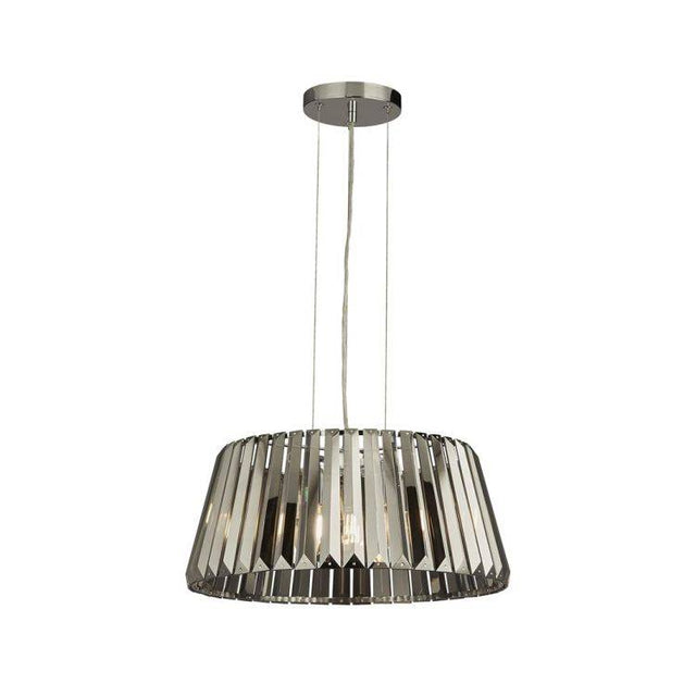 Searchlight Tiara 5Lt Ceiling Pendant - Chrome & Smoked Glass - Comet Lighting