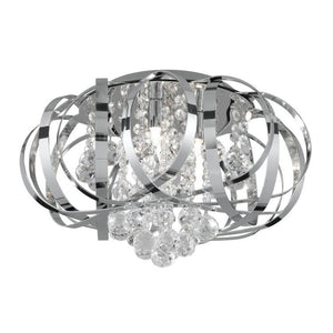 Searchlight Tilly Chrome 3 Light Inter Twining Glass Balls - Comet Lighting