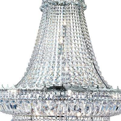 Searchlight Versailles Chrome 19 Light Chandelier Crystal - Comet Lighting