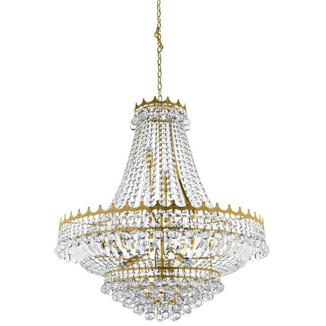 Searchlight Versailles Gold 13 Light Chandelier Crystal - Comet Lighting