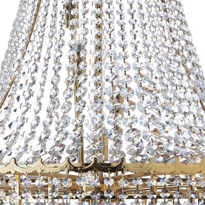 Searchlight Versailles Gold 19 Light Chandelier Crystal - Comet Lighting