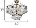 Searchlight Versailles Gold 5 Light Trimmed Crystal - Comet Lighting