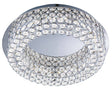 Searchlight Vesta Chrome 54 Ceiling Flush Light Crystal - Comet Lighting