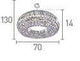 Searchlight Vesuvius Chrome Circular 10 Light Crystal Drops - Comet Lighting