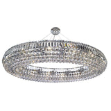 Searchlight Vesuvius Chrome Oval 24 Light Chandelier Crystal Drops - Comet Lighting