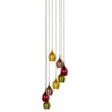 Searchlight Vibrant 8 Light Multi-Drop Pendant Multi-Coloured Shades - Comet Lighting