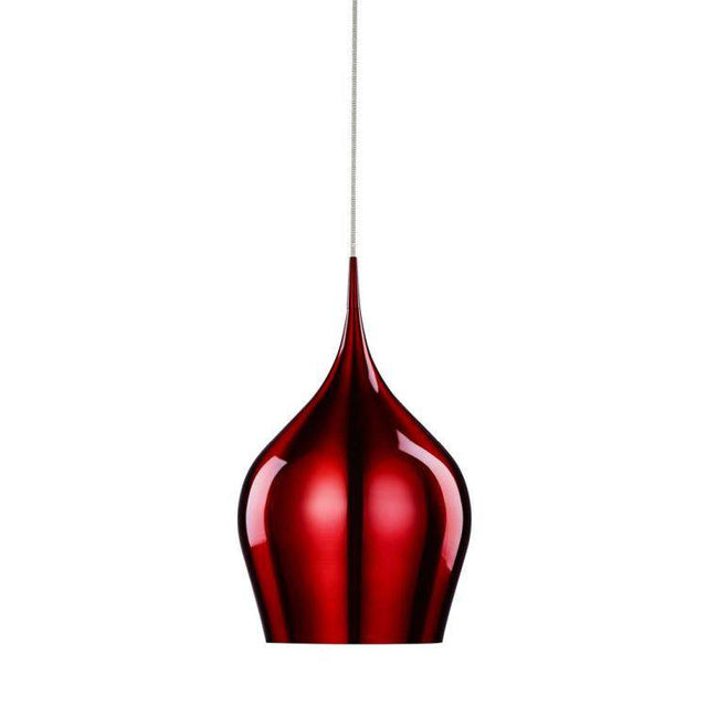 Searchlight Vibrant Large Pendant - Red Aluminium - Comet Lighting