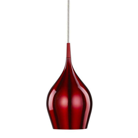 Searchlight Vibrant Pendant - Red Aluminium - Comet Lighting